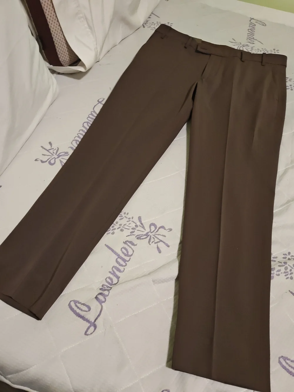 Men's Tailored Dress Pants in Chocolate Brown